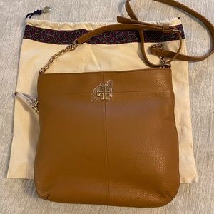 New Tory Burch Ivy crossbody bark tan